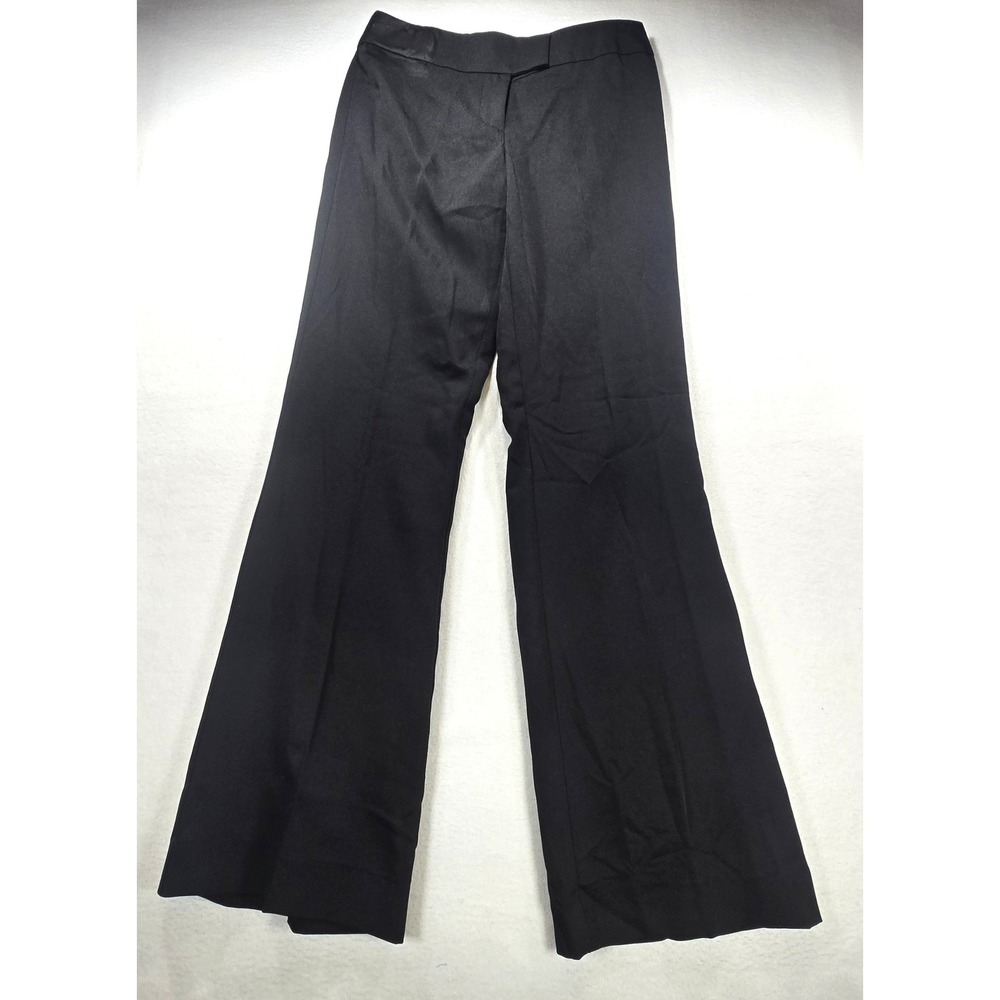 Edwards Black Wide Leg Dress Pants Poly Spandex Woven Professional Trousers 2 UR